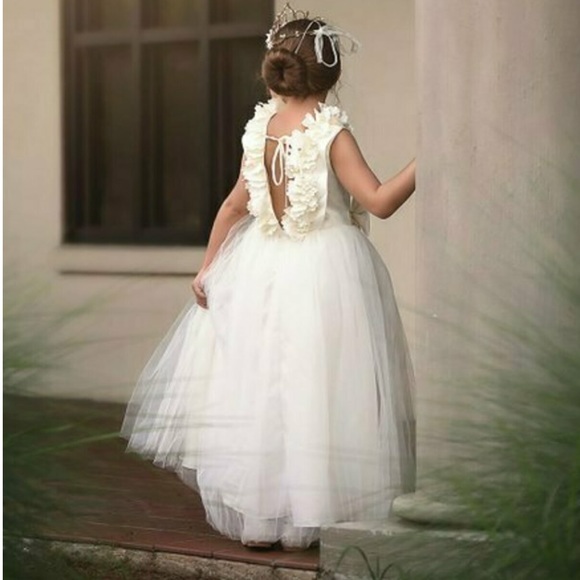Trish Scully cream Aeralina formal dress size 6 jr. bride flower girl dress - Picture 12 of 12